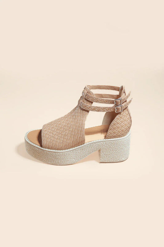Elizabeth Heeled Sandals in Tan - FINAL SALE