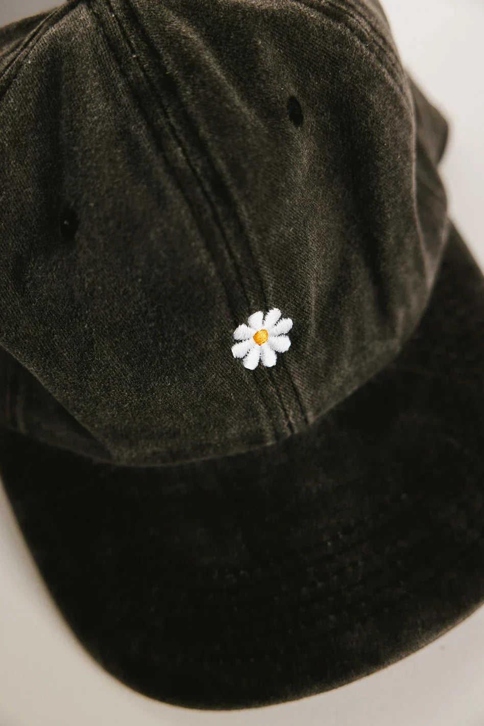 Daisy Baseball Cap in Charcoal