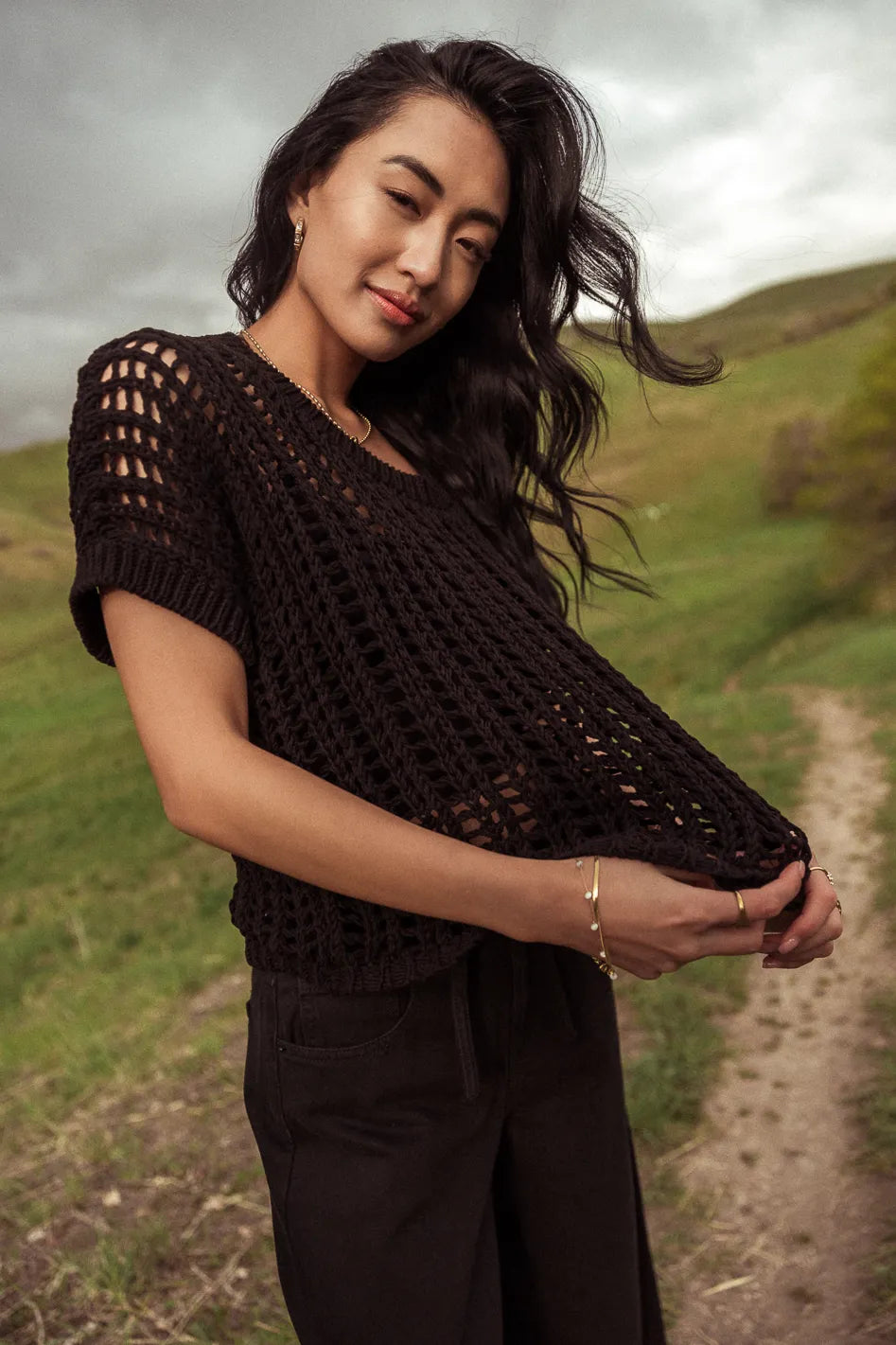 Toso Crocheted Top in Black - FINAL SALE