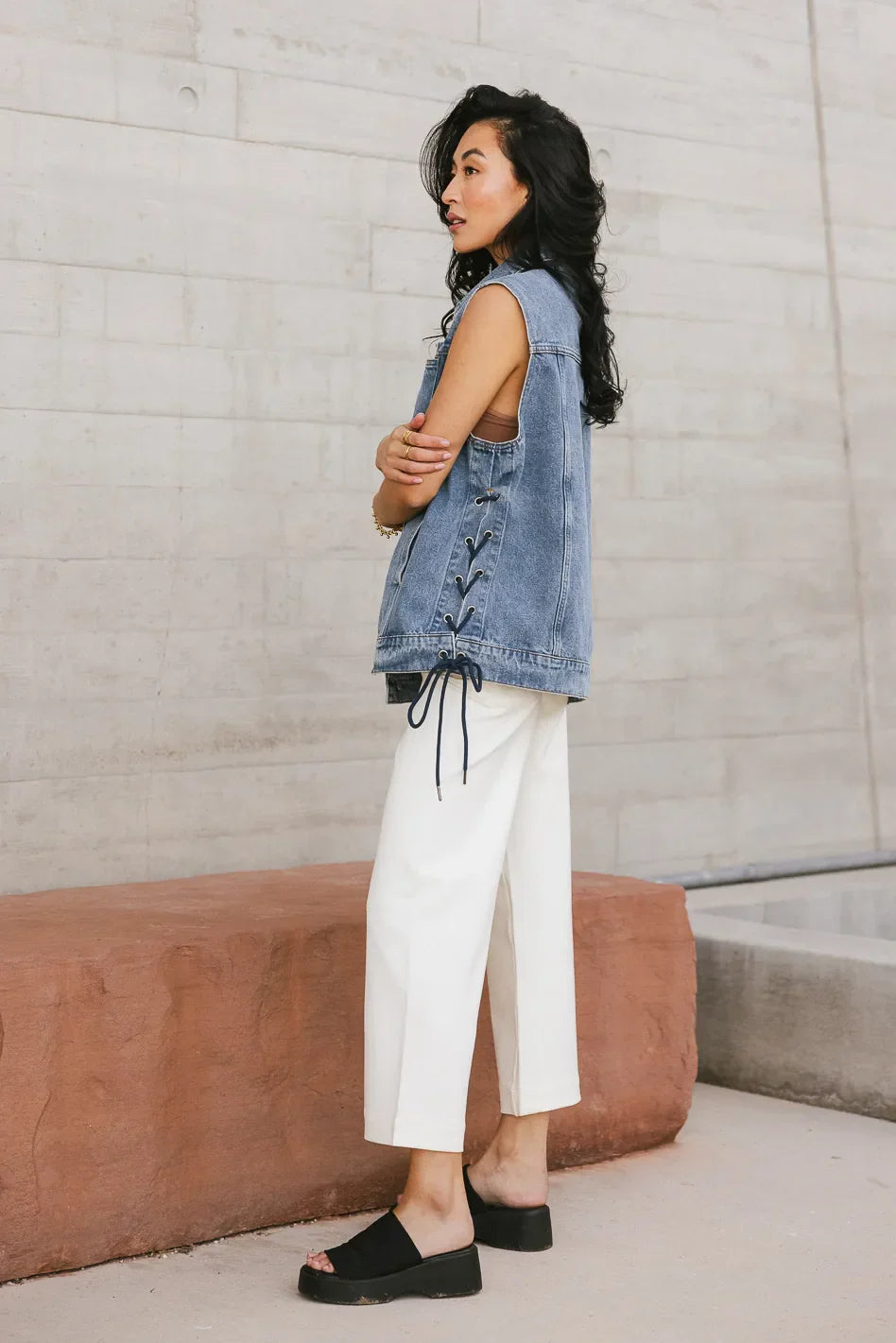 Sadie Wide Leg Pants in Cream - FINAL SALE