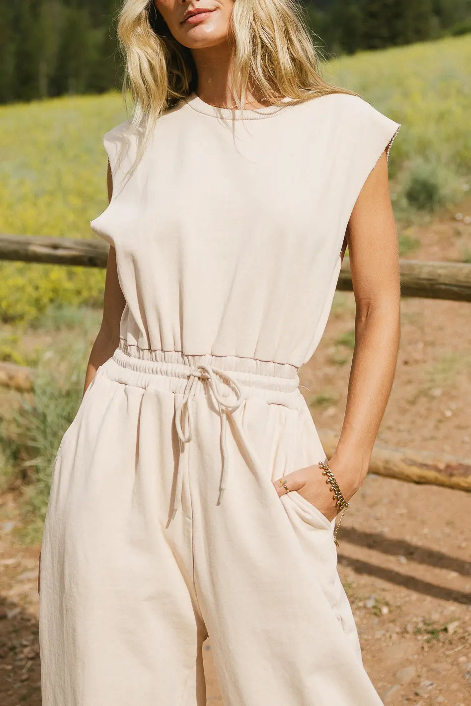 Weekend Warrior Jumpsuit in Ivory - FINAL SALE