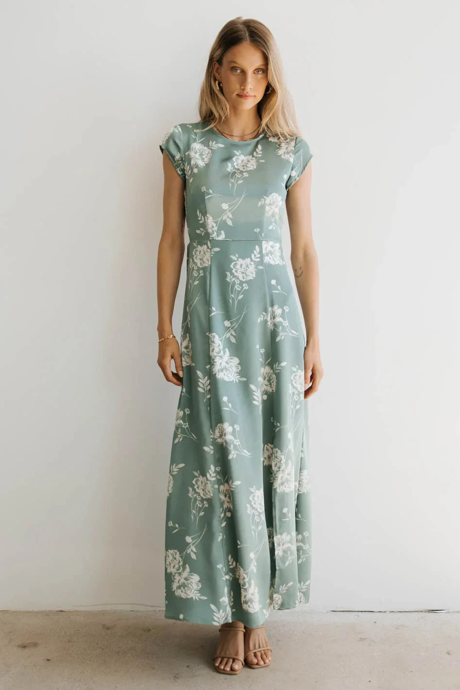 Daniella Floral Dress in Sage - FINAL SALE