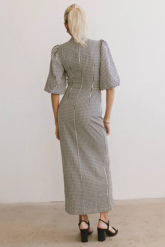 Alex Gingham Dress in Black - FINAL SALE