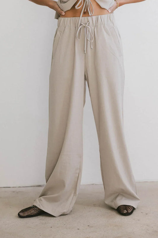 Eslyn Baggy Pants in Taupe - FINAL SALE