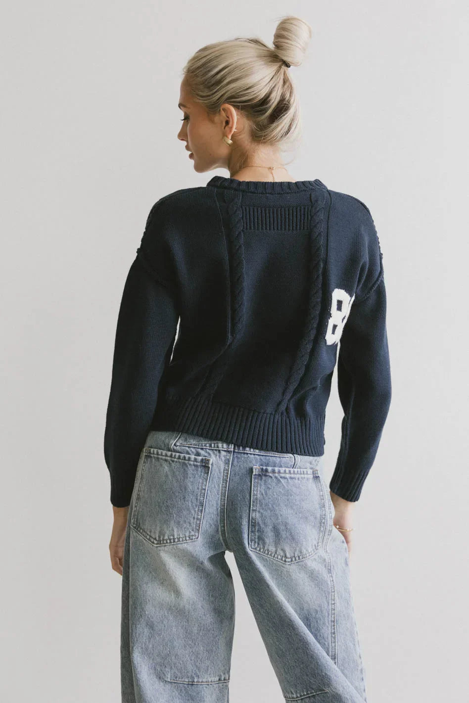 Jersey Cable Knit Sweater - FINAL SALE