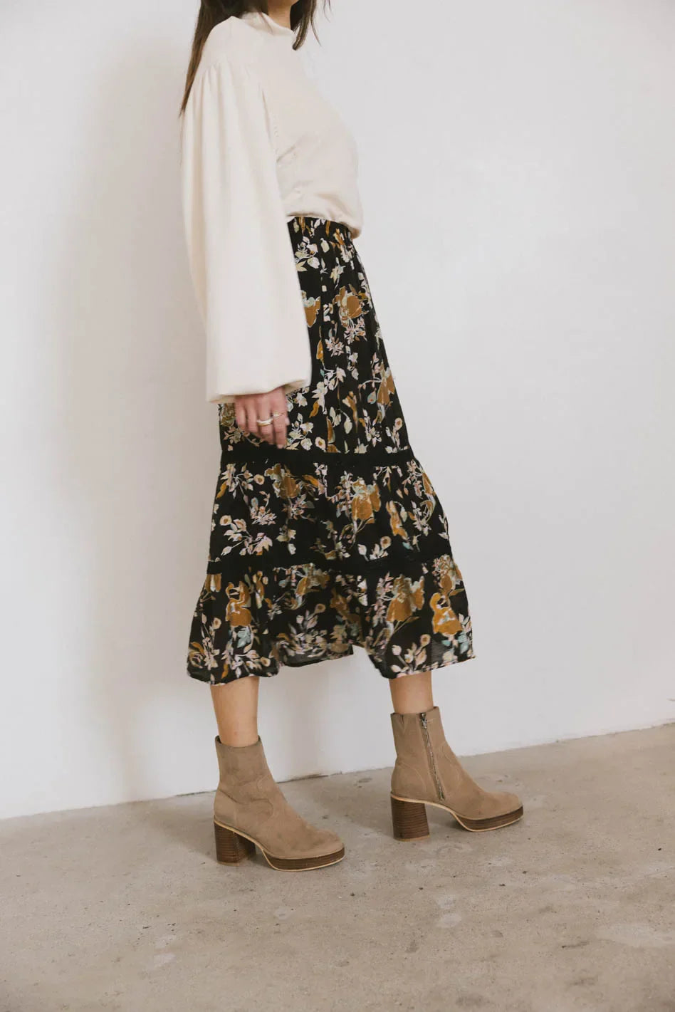 Cindie Tiered Midi Skirt - FINAL SALE