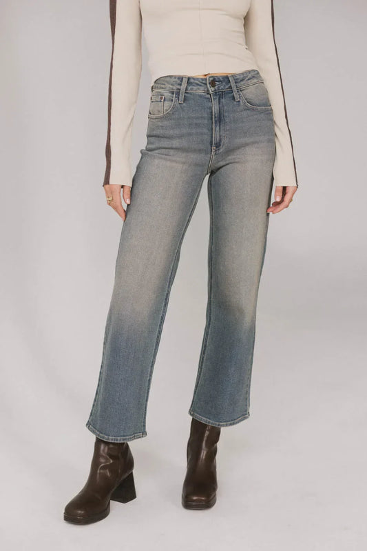 Reva Straight Leg Jeans in Medium Wash - FINAL SALE