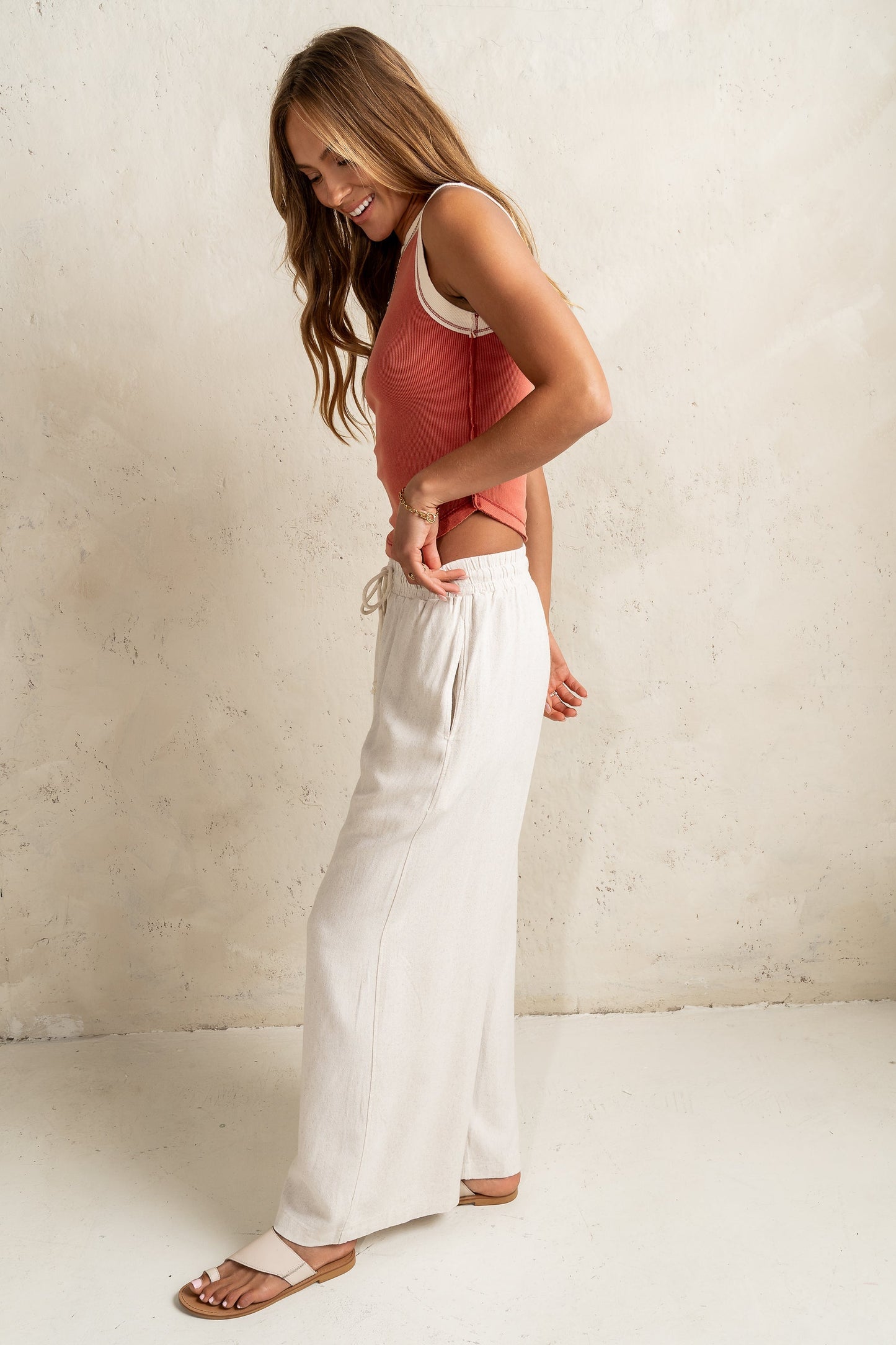 Nico Wide Leg Pants in Oatmeal - FINAL SALE