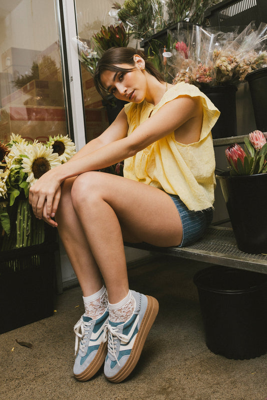 Leia Blouse in Yellow - FINAL SALE