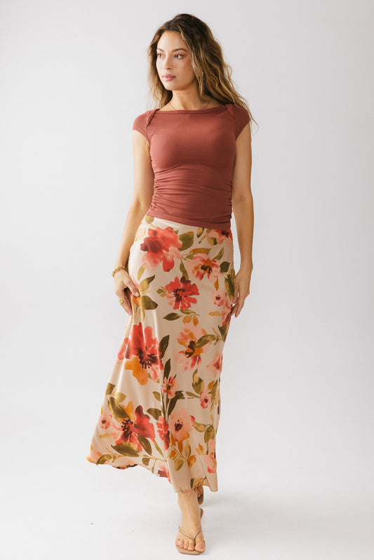 Leia Cap Sleeve Basic Top in Berry - FINAL SALE