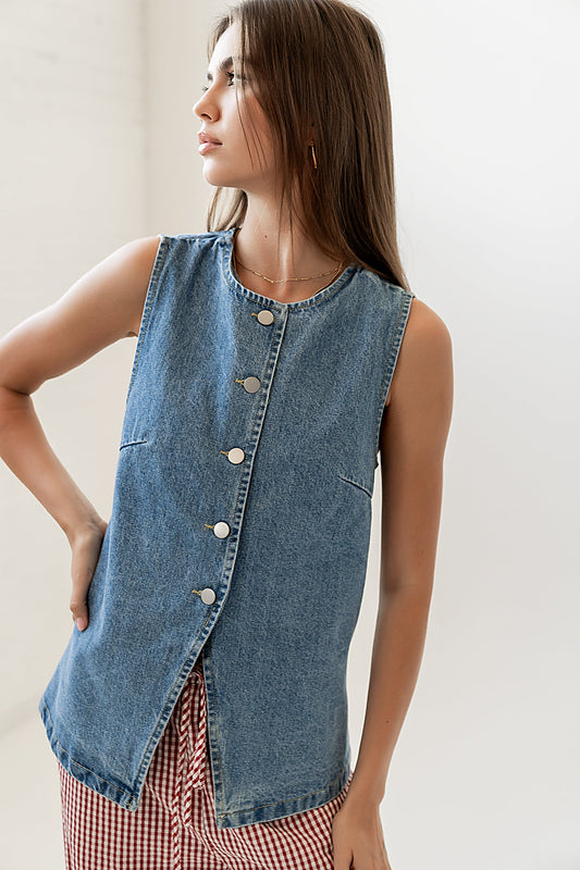 Lyra Denim Vest - FINAL SALE