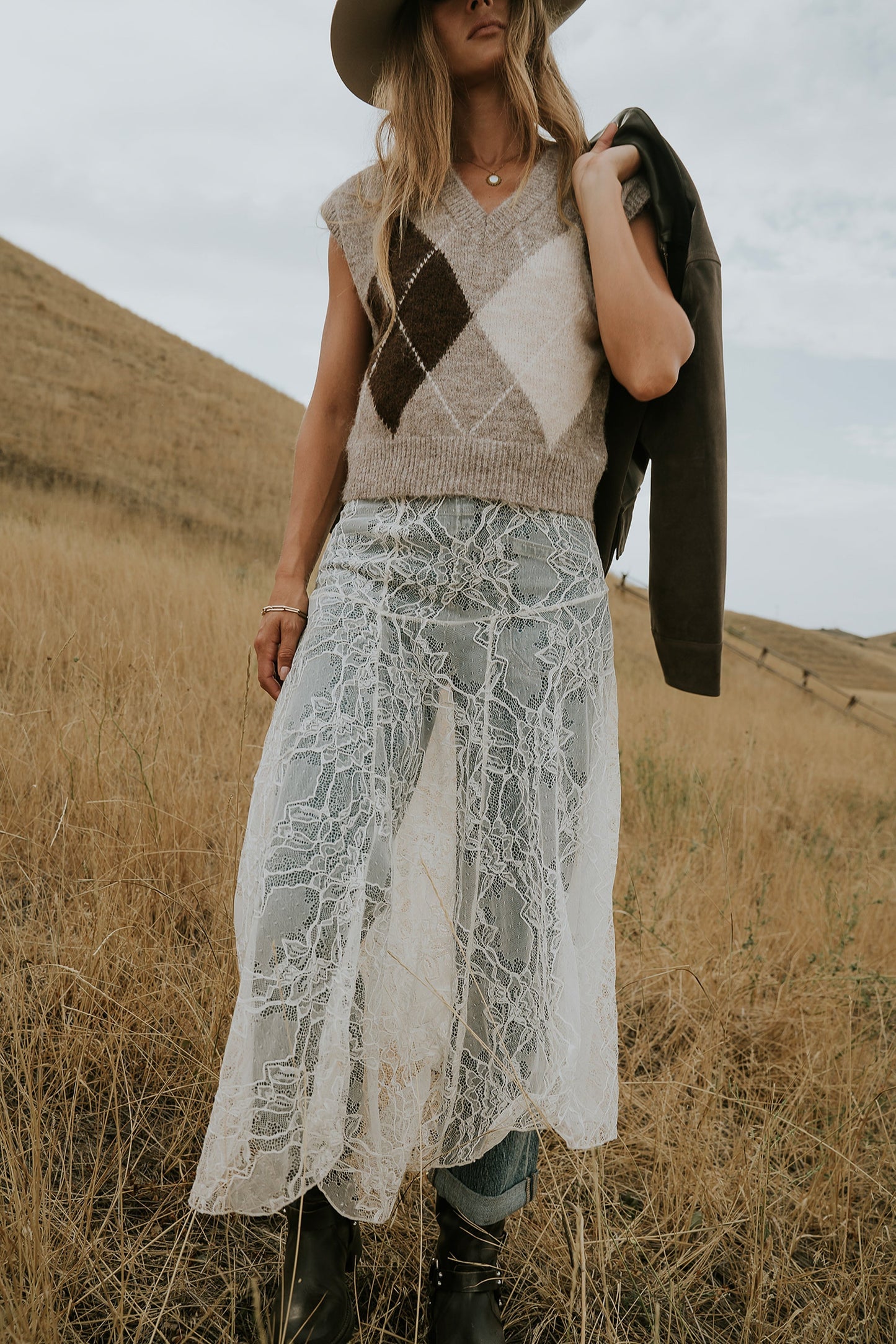 Jessie Sweater Vest in Taupe - FINAL SALE