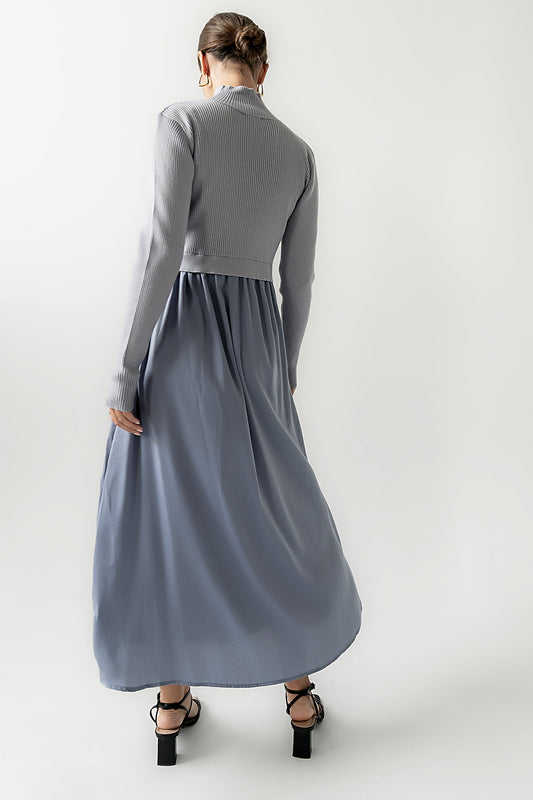Zeda Midi Dress in Blue - FINAL SALE