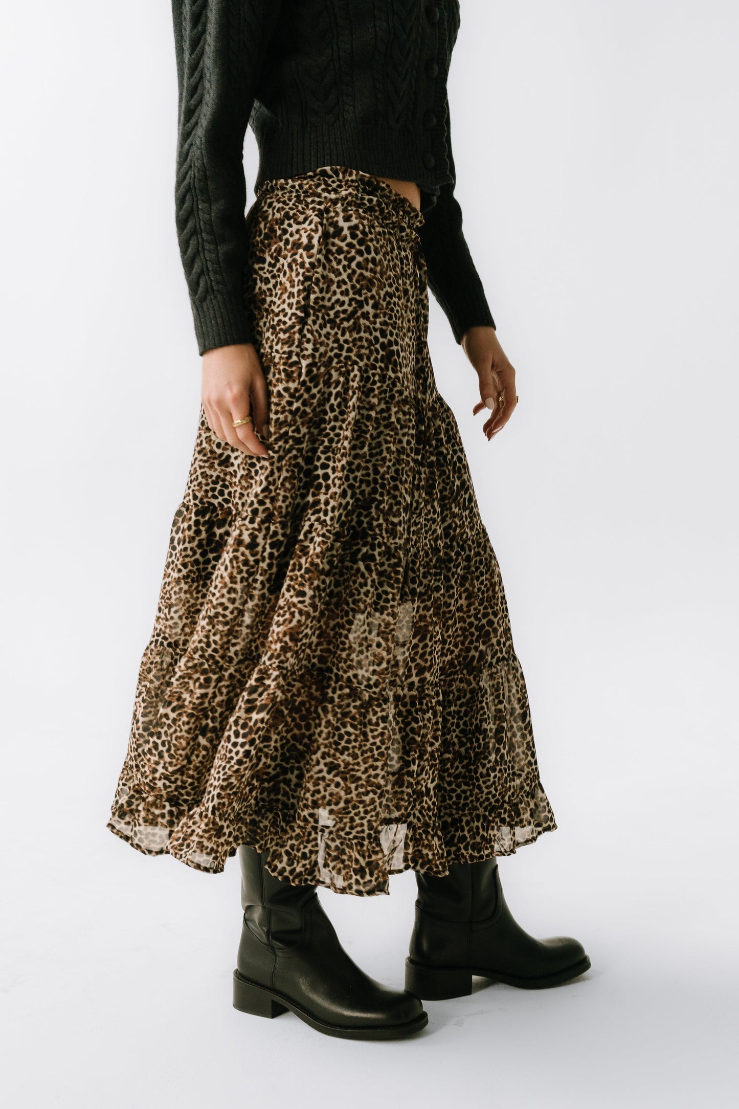 Kayden Leopard Maxi Skirt