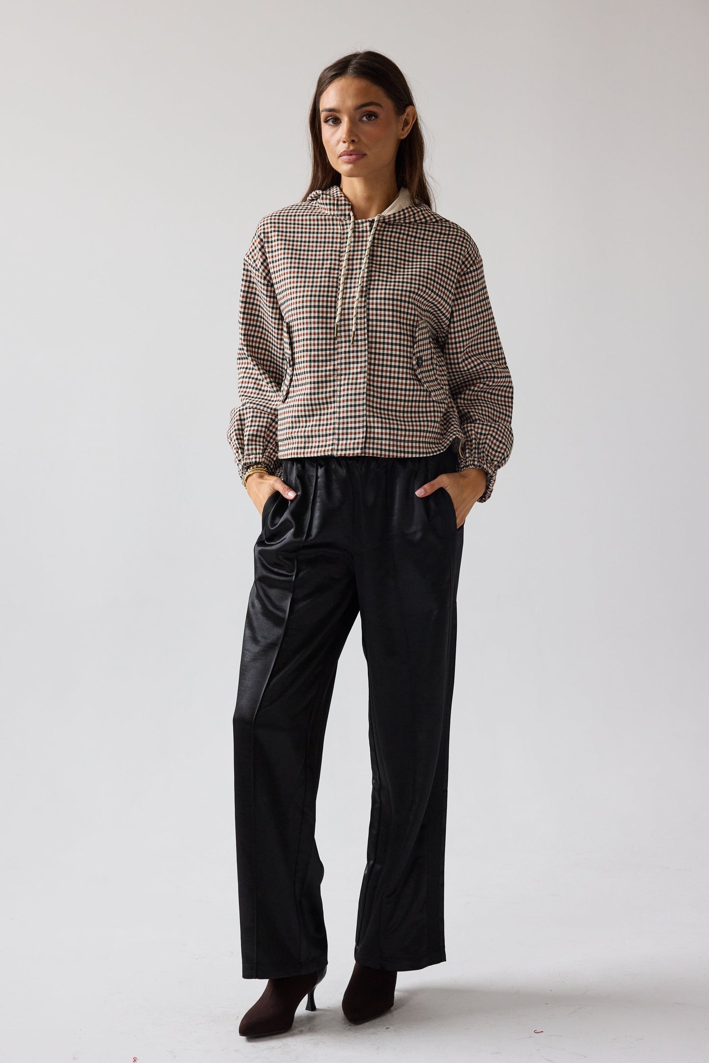 Ross Plaid Jacket in Rust