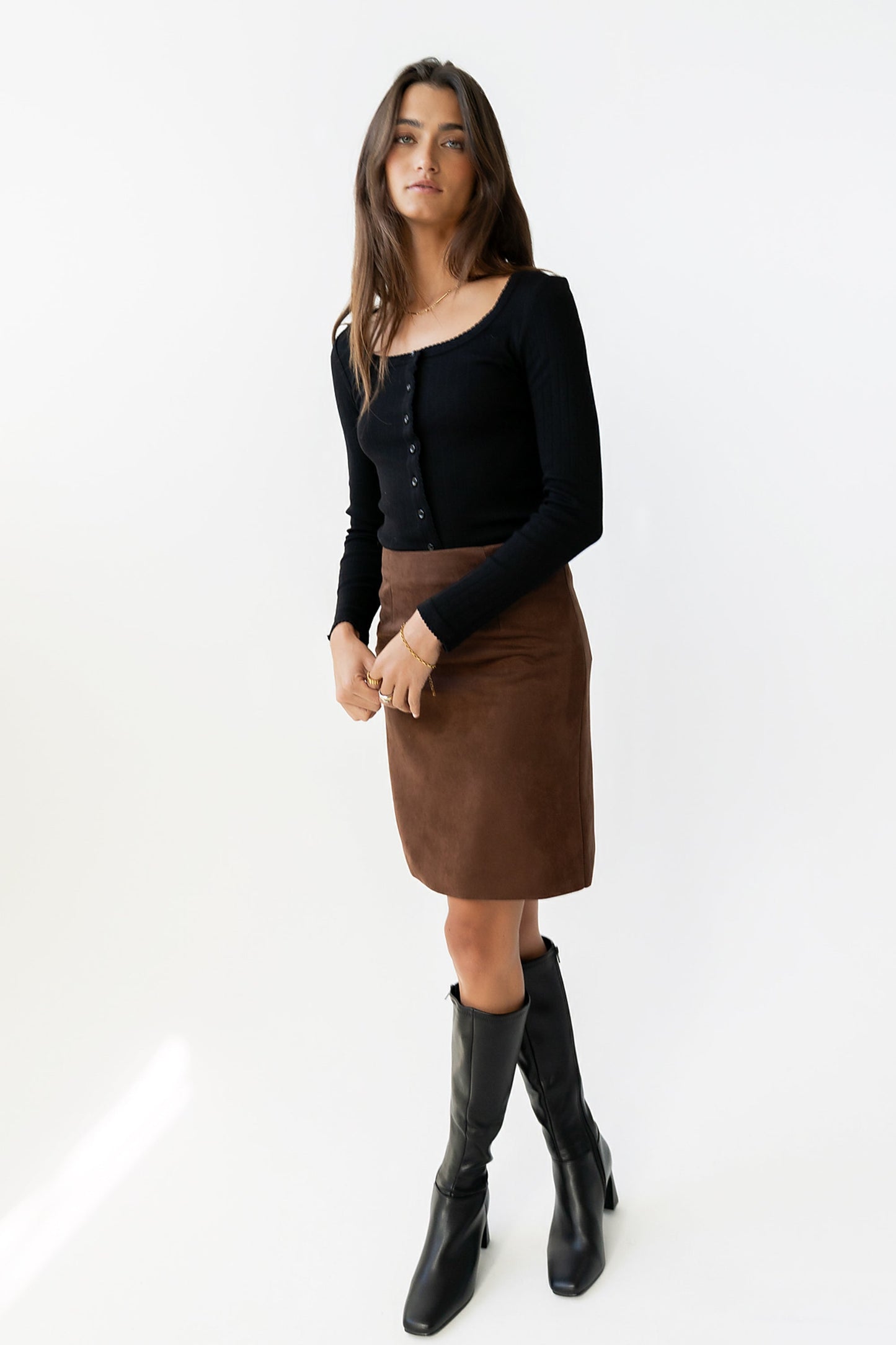 Pura Knit Top in Black