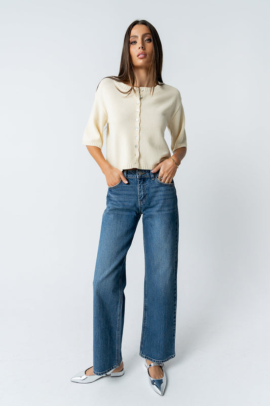 Macey Knit Sweater in Yellow
