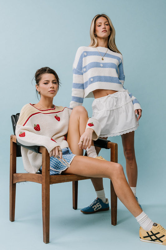Brandi Embroidered Mini Skirt
