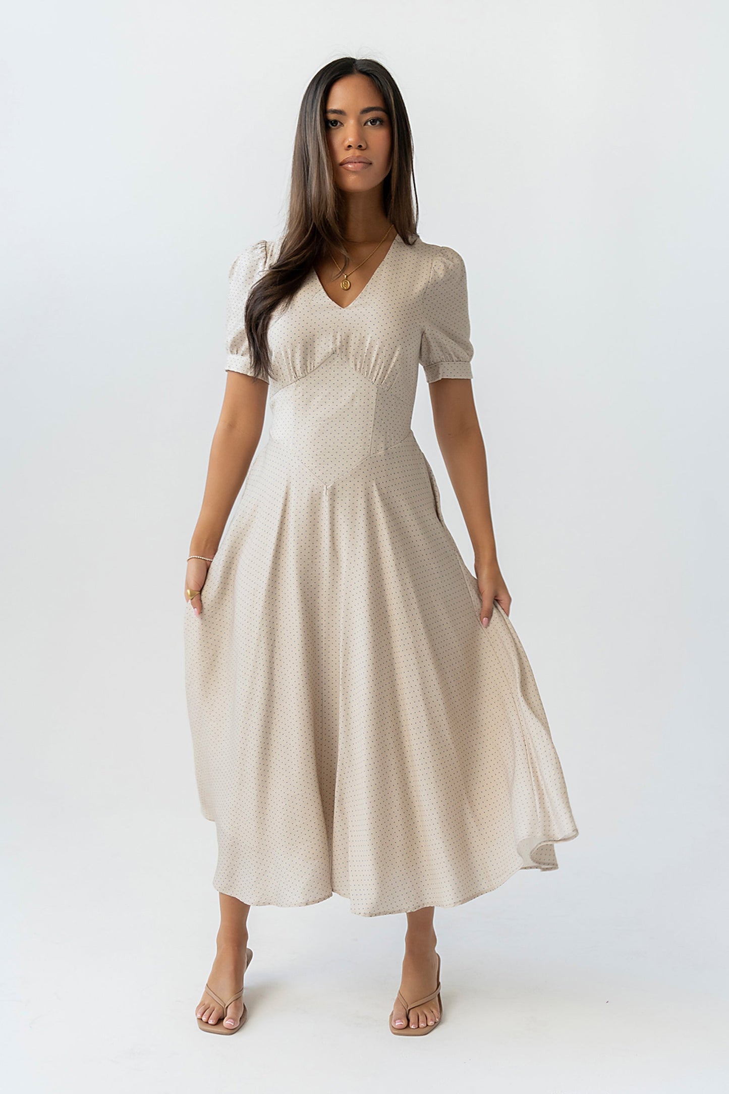 Ulani Polka Dot Midi Dress