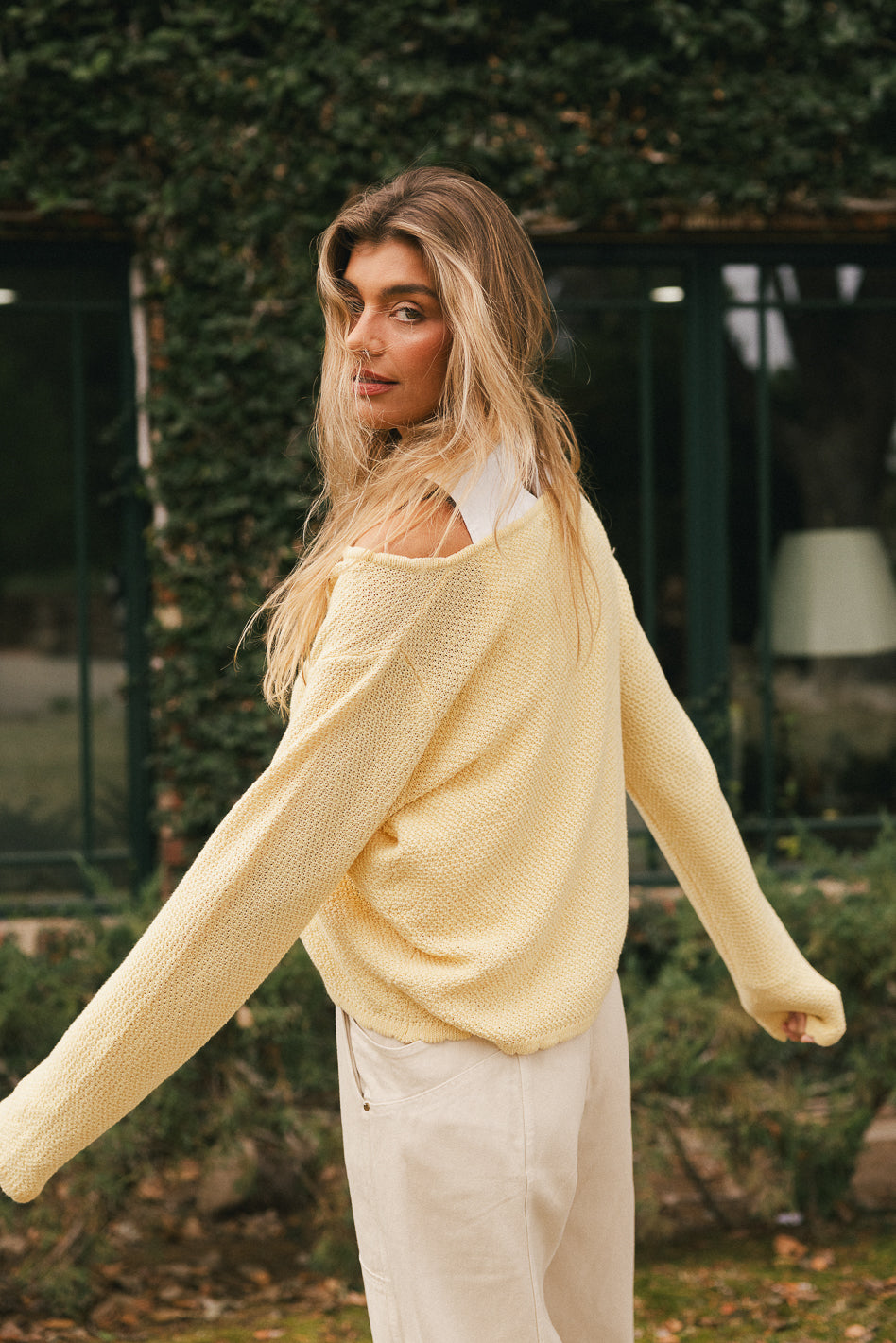 Azuline Knit Cardigan in Yellow - FINAL SALE