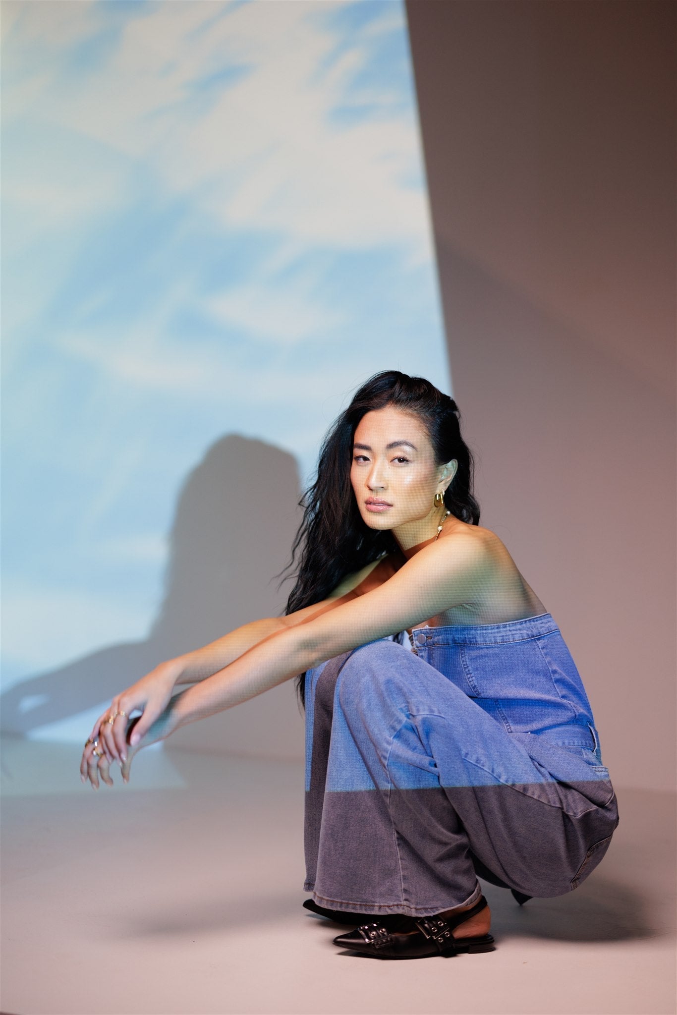 Wide Leg Denim Jumpsuit - FINAL SALE