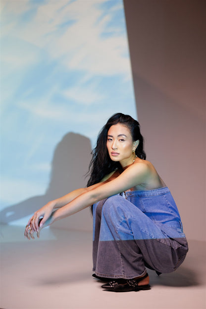 Wide Leg Denim Jumpsuit - FINAL SALE