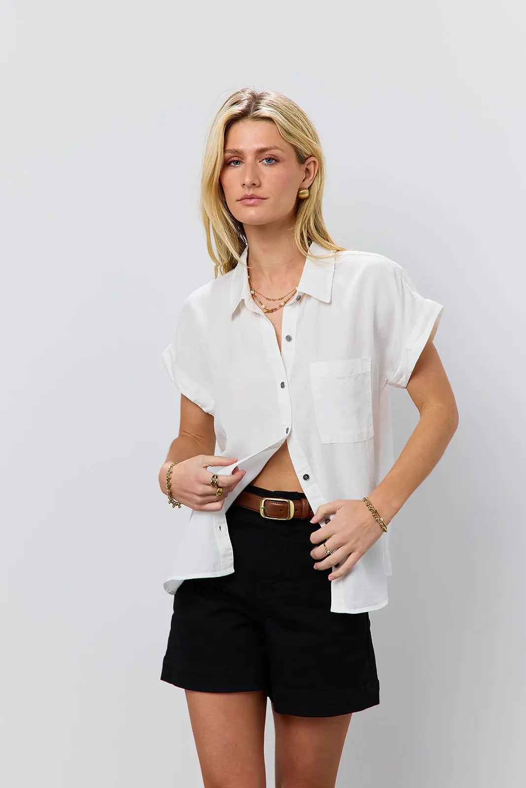 Wrenlee Denim Shorts in Black - FINAL SALE