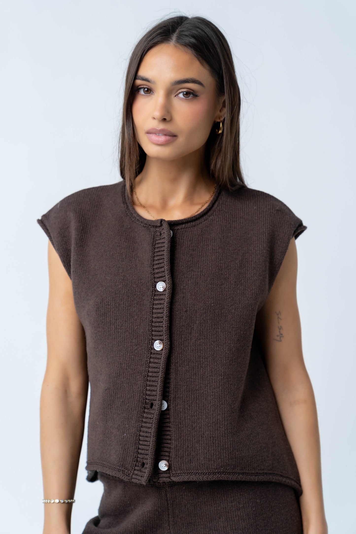 Paige Knit Sweater in Brown