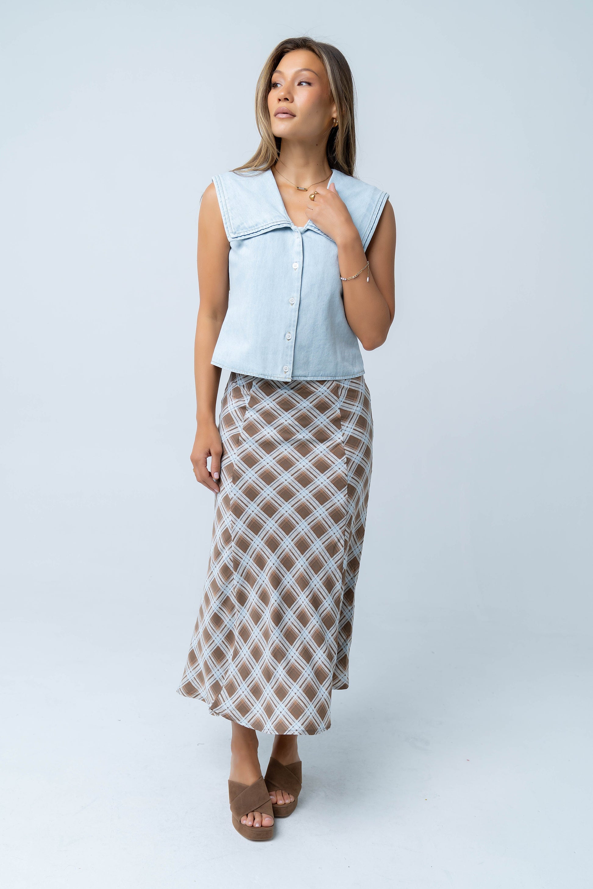 Zadie Plaid Maxi Skirt