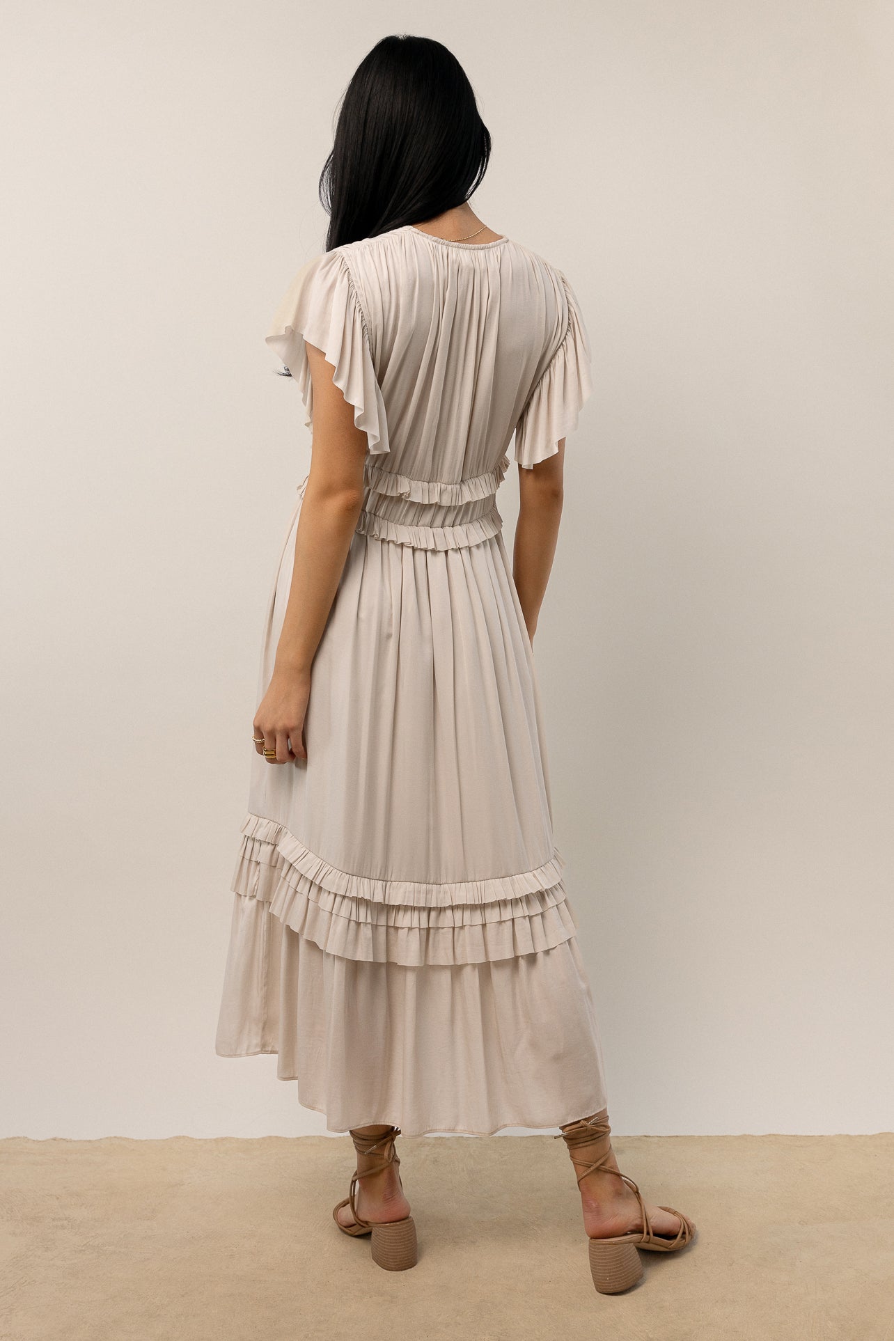 Willa Ruffle Dress in Ivory - FINAL SALE