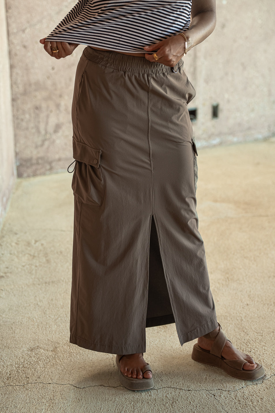 Ellie Cargo Skirt in Olive - FINAL SALE
