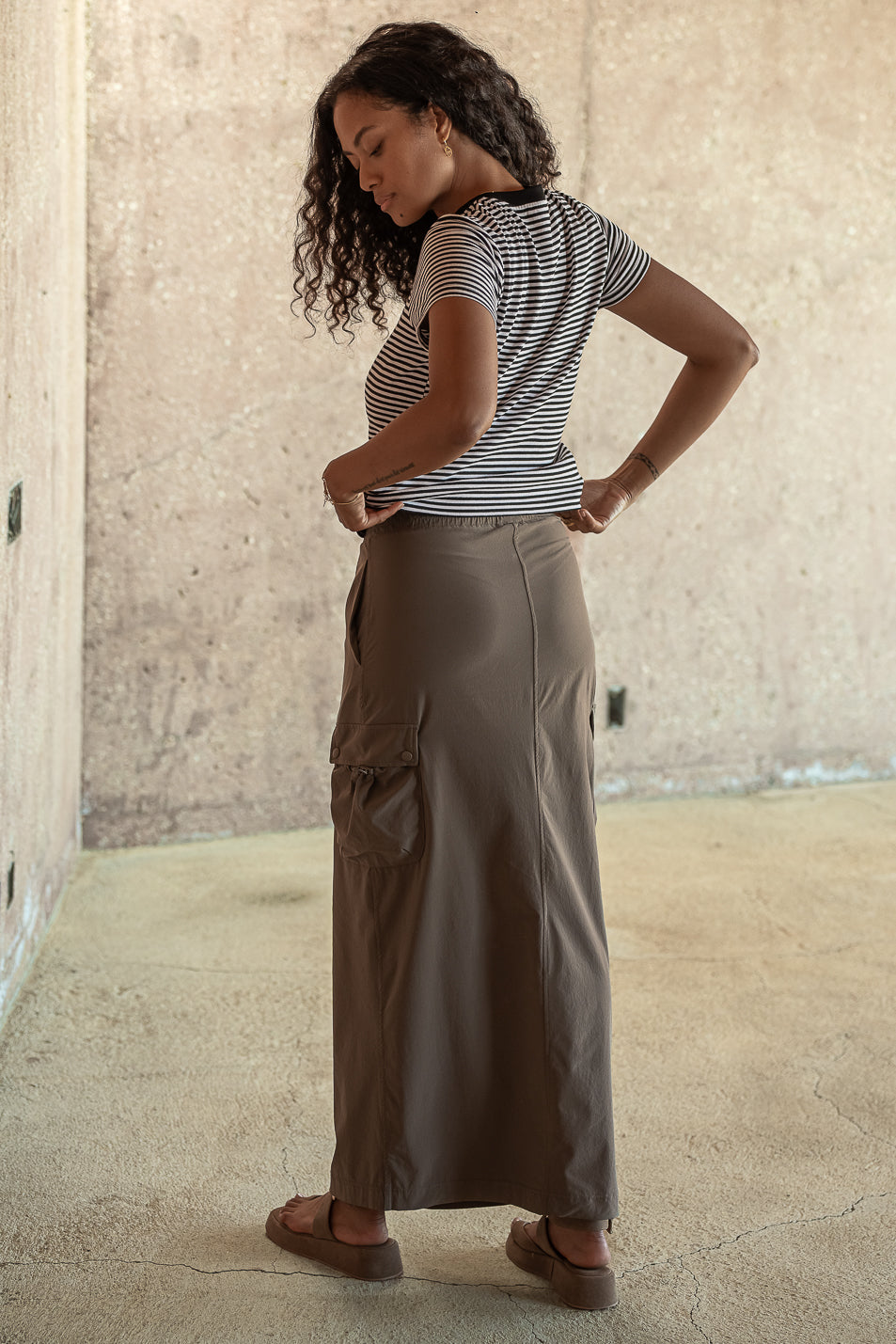 Ellie Cargo Skirt in Olive - FINAL SALE