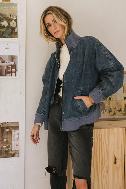 Paige Denim Jacket in Medium Wash - FINAL SALE