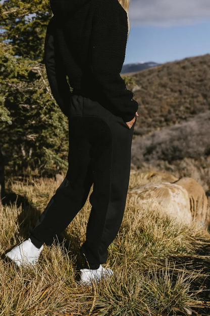 Callie Sherpa Joggers in Black - FINAL SALE