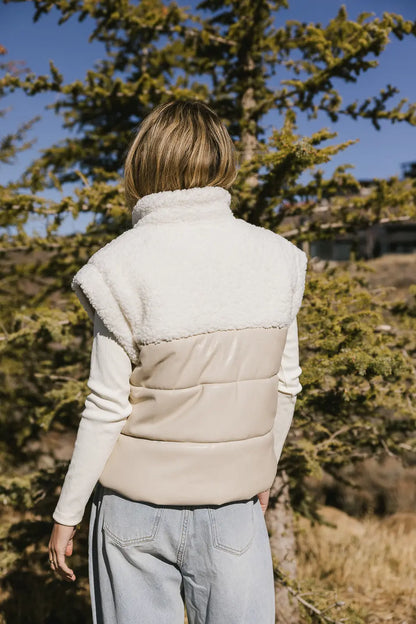 Lets Get Lost Vegan Vest in Cream - FINAL SALE