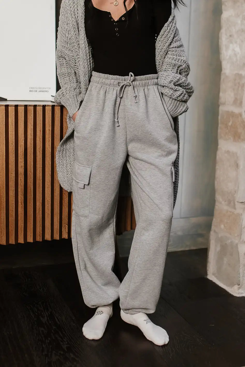 Joanna Cargo Sweatpants in Grey - FINAL SALE