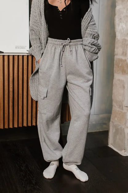 Joanna Cargo Sweatpants in Grey - FINAL SALE