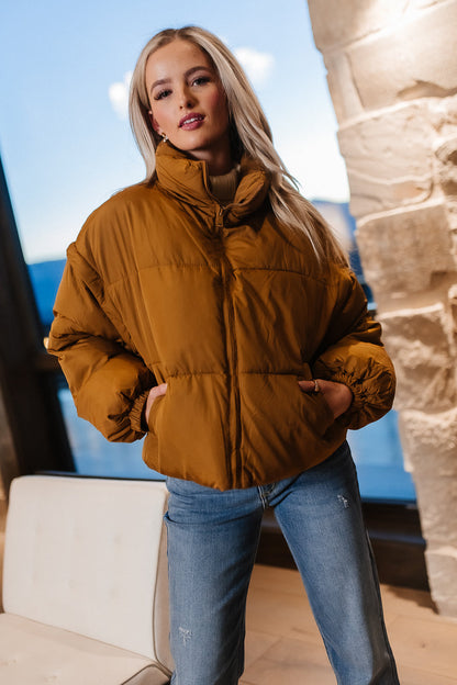 Kai Detachable Sleeve Jacket in Brown - FINAL SALE