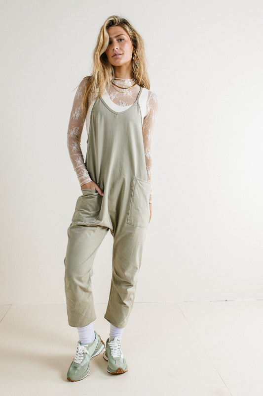 Don't Stop Onesie in Sage - FINAL SALE