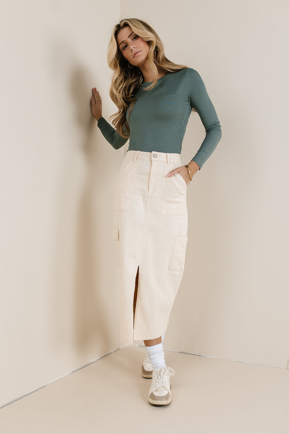 Khloe Cargo Denim Skirt - FINAL SALE