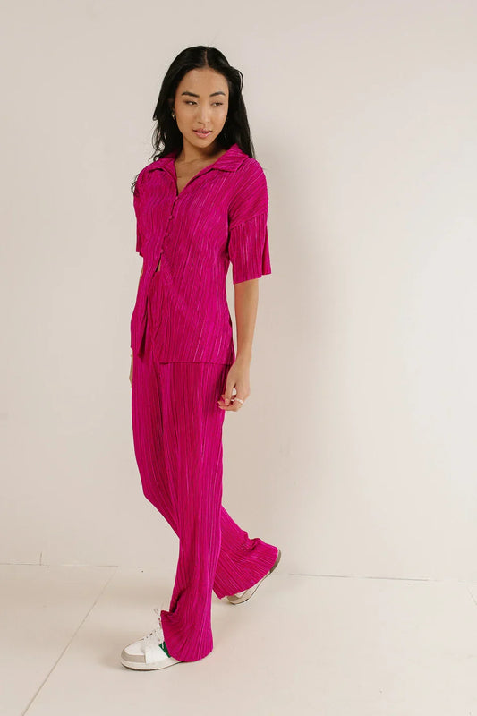 Clara Ribbed Pants in Pink - FINAL SALE