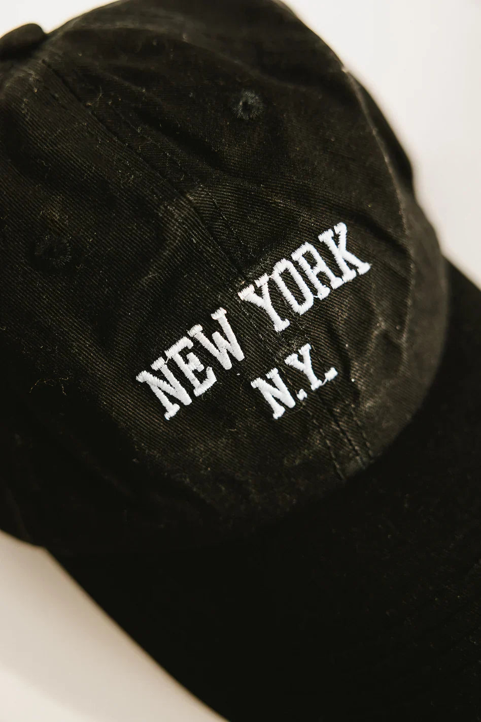 New York Baseball Cap in Black