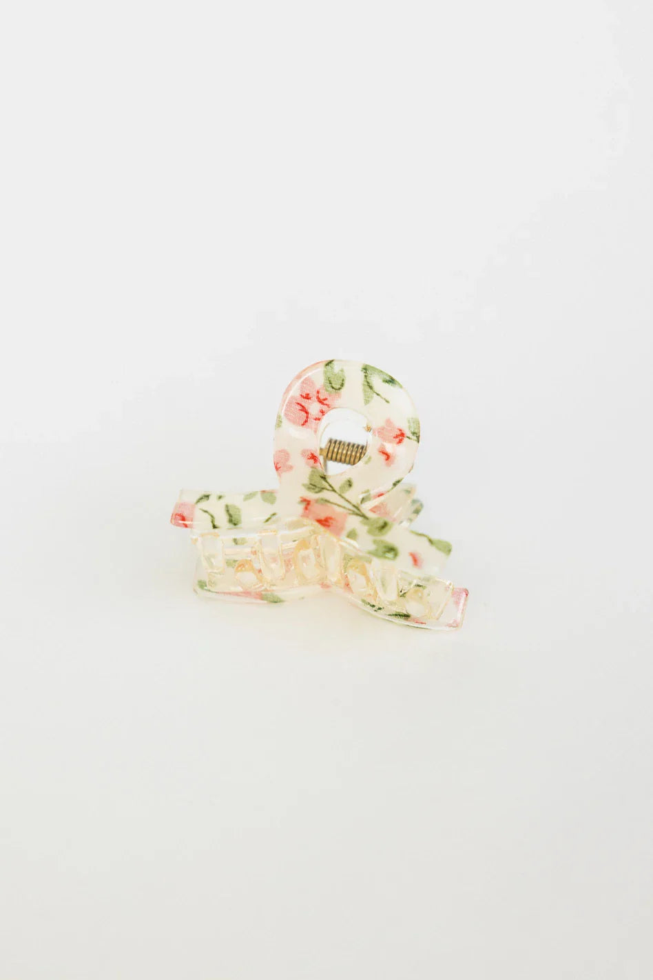 Floral Claw Clip in Pink