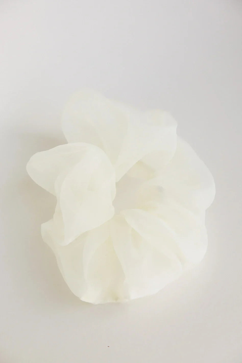 Organza Oversized Scrunchie in Ivory