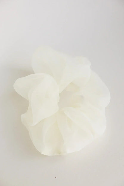 Organza Oversized Scrunchie in Ivory