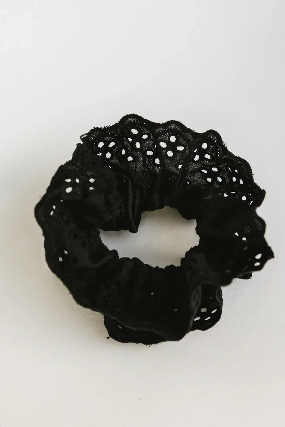 Floral Lace Scrunchie in Black - FINAL SALE
