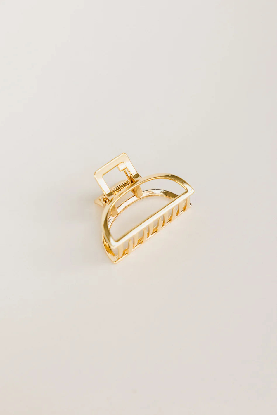 Small Half Moon Claw Clip in Gold
