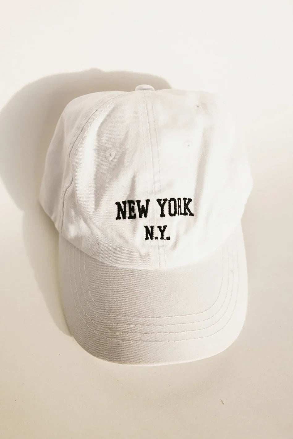 New York Baseball Cap in White