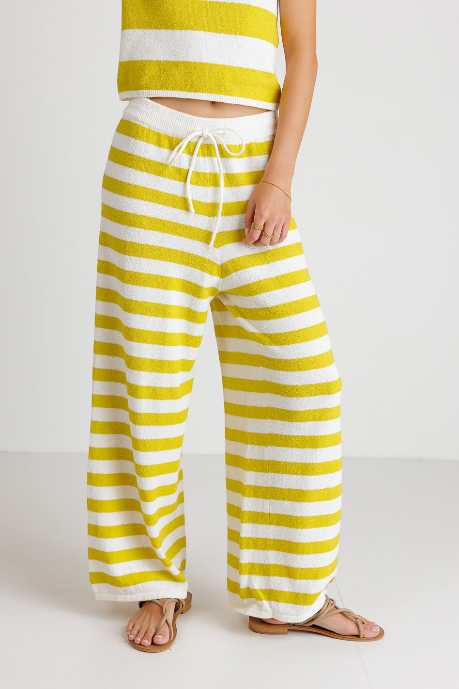 Charly Striped Pants in Yellow - FINAL SALE