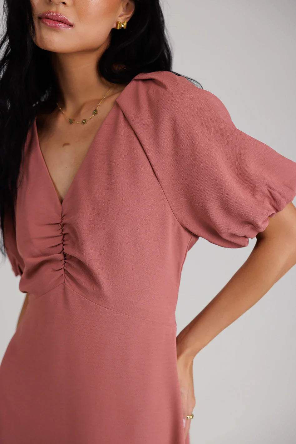 Maeve Midi Dress in Mauve - FINAL SALE